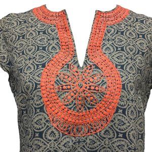 Vineyard Vines Tile Indigo Embroidered Dress - 4